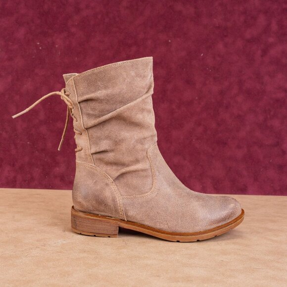 Sofft Women Sharnell Low Distress Black Suede Back Lace-up Mid Calf boots sz 6 - Picture 4 of 8